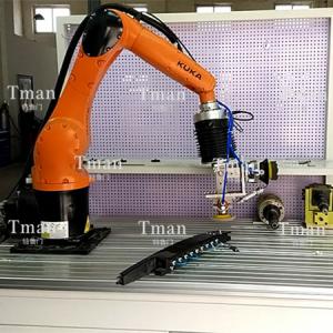 汽車B柱表面自動拋光機器人打磨工作站