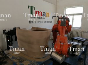 馬桶毛坯表面機器人打磨工作站